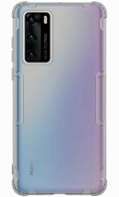 Накладка Nillkin Nature TPU Case силиконовая для Huawei P40 прозрачно-черная, серый