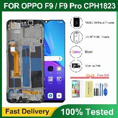 6,3-дюймовый дисплей для OPPO F9, сенсорный ЖК-экран с рамкой в сборе для OPPO F9 Pro CPH1823 CPH1881 CPH1825 ЖК-экран, F9 Pro With Frame, > 3"