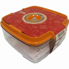 Контейнер Status VAC-SQ-20, тритан, 2 л, прозрачный, оранжевый, orange