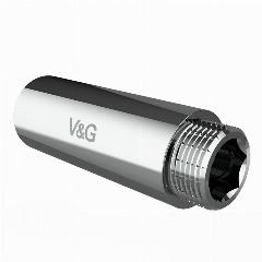 Удлинитель хромированный вн-нр 1/2" x 100мм VALOGIN