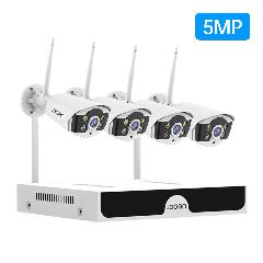 Система видеонаблюдения JOOAN, 10 каналов, 3MP, Wi-Fi, двустороннее аудио, IP-камеры, белый