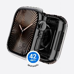 Чехол на Apple Watch 10 c диагональю 42 mm - Противоударный тонкий бампер для смарт-часов с защитой от повреждений, бесцветный, 42mm