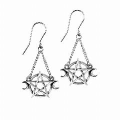 Серьги ALCHEMY, серебристый, 44х25х16