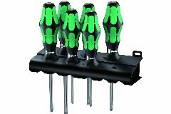 WERA 335/350/355/6 Kraftform Plus Lasertip Набор отвёрток + подставка, 6 пр. WE-105622