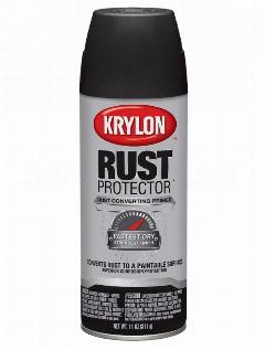 Грунт профессиональный антикоррозийный KRYLON Rust Protector, преобразователь ржавчины, черный, 311 гр, черный матовый