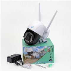 Камера видеонаблюдения 4G, PTZ, беспроводная, поддержка, с телефоном через Wifi/, черный/белый, 1/2.8"