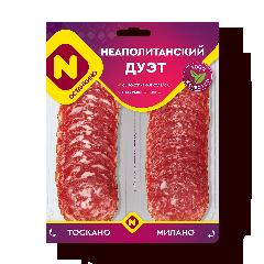 Колбаса Тоскано и Милано Неаполитанский дуэт «Останкино» сырокопчёная нарезка