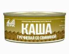Атрус, Каша гречневая со свининой по госту, 325 г, 2 шт