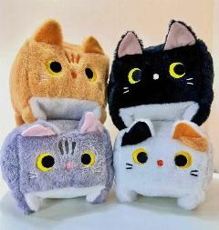Четыре котокубика Мягкая игрушка Кот Квадрат - Котокуб/Кубокот 4 шт 20см, разноцветный