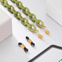 Цепочка для очков Teamer акриловая 74 см, avocado green-gold