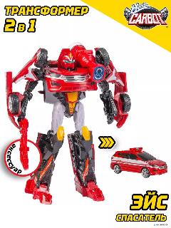 Карбот. Ace Rescue трансформер 20 см + игрушечное оружие, 11x28x20 см