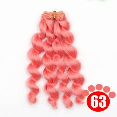 Msiredoll кукольный парик 15*100 см вьющийся для кукол 1/3 1/4 1/6 1/12, 15, Розовый, Унисекс
