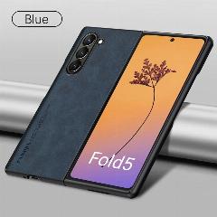 Чехол Samsun Z Fold 5, чехол из овчины, мягкая рамка из ТПУ, чехол для Samsung Galaxy Z Fold 5 Fold5 zFold 5, защита камеры Fundas, blue, For Samsung Z Fold 5