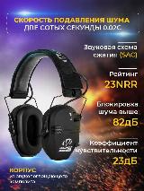 Наушники активные для стрельбы Walker's Razor, тактические, +Чехол в подарок ( цвет черный ) с w1 bluetooth адаптером — фото 3