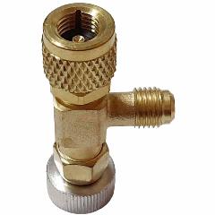 Вентиль сервисный HC-1222 с резьбой 1/4"M- 1/4"F SAE для заправки кондиционеров