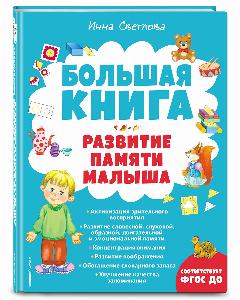 Светлова И. Е. Большая книга. Развитие памяти малыша, 21x28 см
