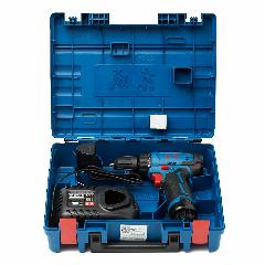 Аккумуляторная бесщеточная дрель-шуруповерт DongCheng DCJZ23-10E 12V, синий 2 скорости