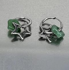 Серьги YIYUEQIANLI, dark green
