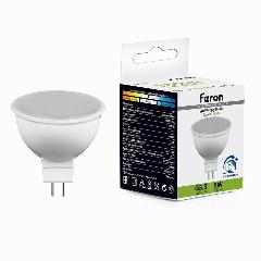 Feron лампа св/д MR16 G5.3 диммир 9W(780lm) 4000K 4K матовая LB-561 51071, нетральный