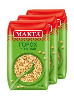 Макфа Горох колотый, 800 г, 3 уп