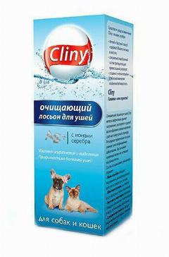 Лосьон CLINY очищающий для ушей с ионами серебра для собак и кошек 50 мл