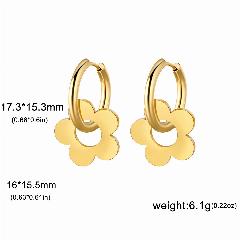 Серьги AMAXER, gold petal