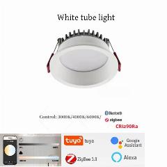 PDQ Zigbee 3.0 потолочный светильник теплый/нейтральный/холодный свет, 15W, Zigbee APP, White, Белый, zigbee app, белый