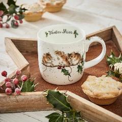 Кружка Royal Worcester "Забавная фауна" Новогодние мышки 310 мл, белый