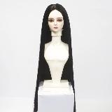 Высокотемпературный черный длинный парик для куклы BJD, 2, 1-3(22-24CM), Унисекс, №2, 1/3 1/4 1/6 1/8 — фото 3