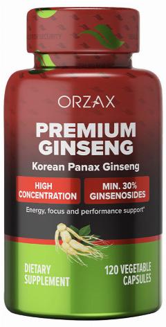 Orzax Premium Ginseng, Премиум Женьшень 120 капсул