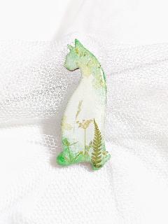 Брошь J.Mi, дерево, салатовый, жёлтый, зеленый, 60*30