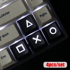 EOENKK Красный Пиксельный набор колпачков для клавиш Esc Enter WASD, arrow-black2