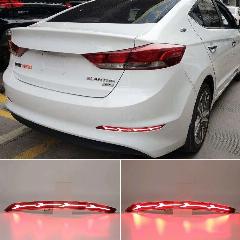 Для Hyundai Elantra 2016 2017 2018 2019 2020 автомобильный Светодиодный отражатель, освещение, стоп-сигнал, задний фонарь, противотумансветильник фара, предупреждение, 3 Functions, красный