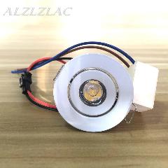 Миниатюрный LED светильник ALZLZLAC белого цвета 1Вт/3Вт, silver