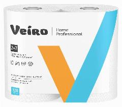Полотенце бумажное Veiro Home Professional, двухслойное, 2 шт, белый