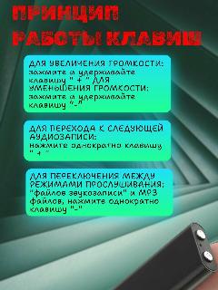Мини диктофон VR-307, черный
