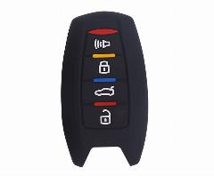 Защитный противоударный силиконовый черный чехол MyPads M-236813 с вырезом под логотип для автомобильного ключа марки HAVAL хавал JOLION F7 F7X H5 .