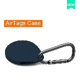 Чехол брелок MyPads защитный силиконовый для смарт метки Apple AirTag с карабином черный — фото 4