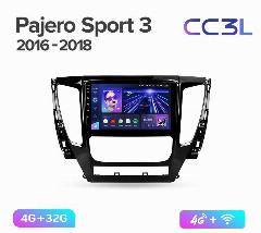Магнитола TEYES MITSUBISHI PAJERO SPORT 2016-2018 г. CC3L 4/32ГБ., черный, разноцветный