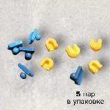 Шаровидные аттачменты 1,7 мм 5 пар, голубой/желтый, 55 х 38 х 10 — фото 2