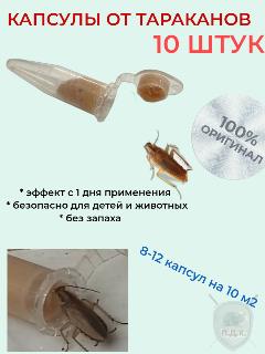 Капсула от тараканов (паста) Фелис набор 10 штук., прозрачный