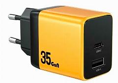 Блок питания Wekome Keylour Series 35W GaN Charger USB-C*1 USB-A*1 (WP-U36) Yellow