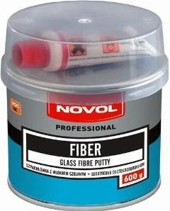 Шпатлевка Novol Fiber со стекловолокном 600 г, зеленый, среднезернистая