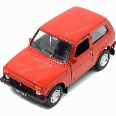 Игрушка модель машины 1:38 Lada Niva пруж. мех. WELLY красная, 12x5 см