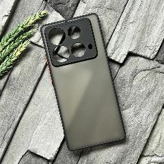 Чехол противоударный для Infinix Note 40 / Инфиникс Ноут 40 матовый, с защитой камеры Infinix Note 40 , черный