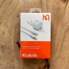 Сетевое зарядное устройство 20W с кабелем Type-C - Lightning / Mcdodo CH-4042 / Синий, 32,4*35,7*72,1