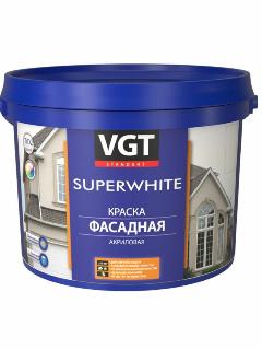 Краска под колеровку VGT фасадная база А 2.5 кг, супербелый
