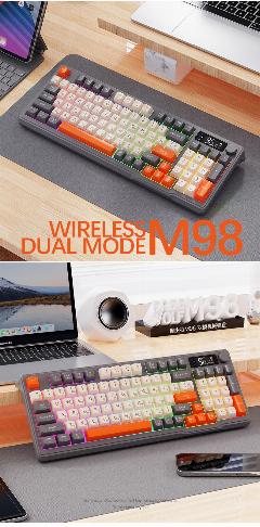 Free Wolf M96 - клавиатура с эффектами подсветки, русский раскладка, Bluetooth 5.0, USB - подключение