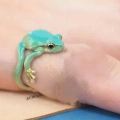 Кольцо YIYUEQIANLI, Adjustable, blue