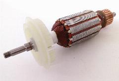 Ротор / Якорь для болгарки УШМ Bosch GWS780, GWS850, 6-115E, 8-125C, 6-100 (1604010667), белый, медь, серебристый